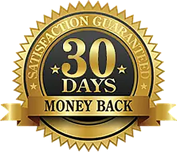 Purely White Deluxe money-back guarantee badge